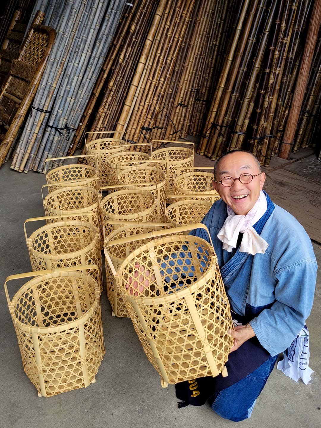 竹虎四代目(山岸義浩)、白竹洗濯籠