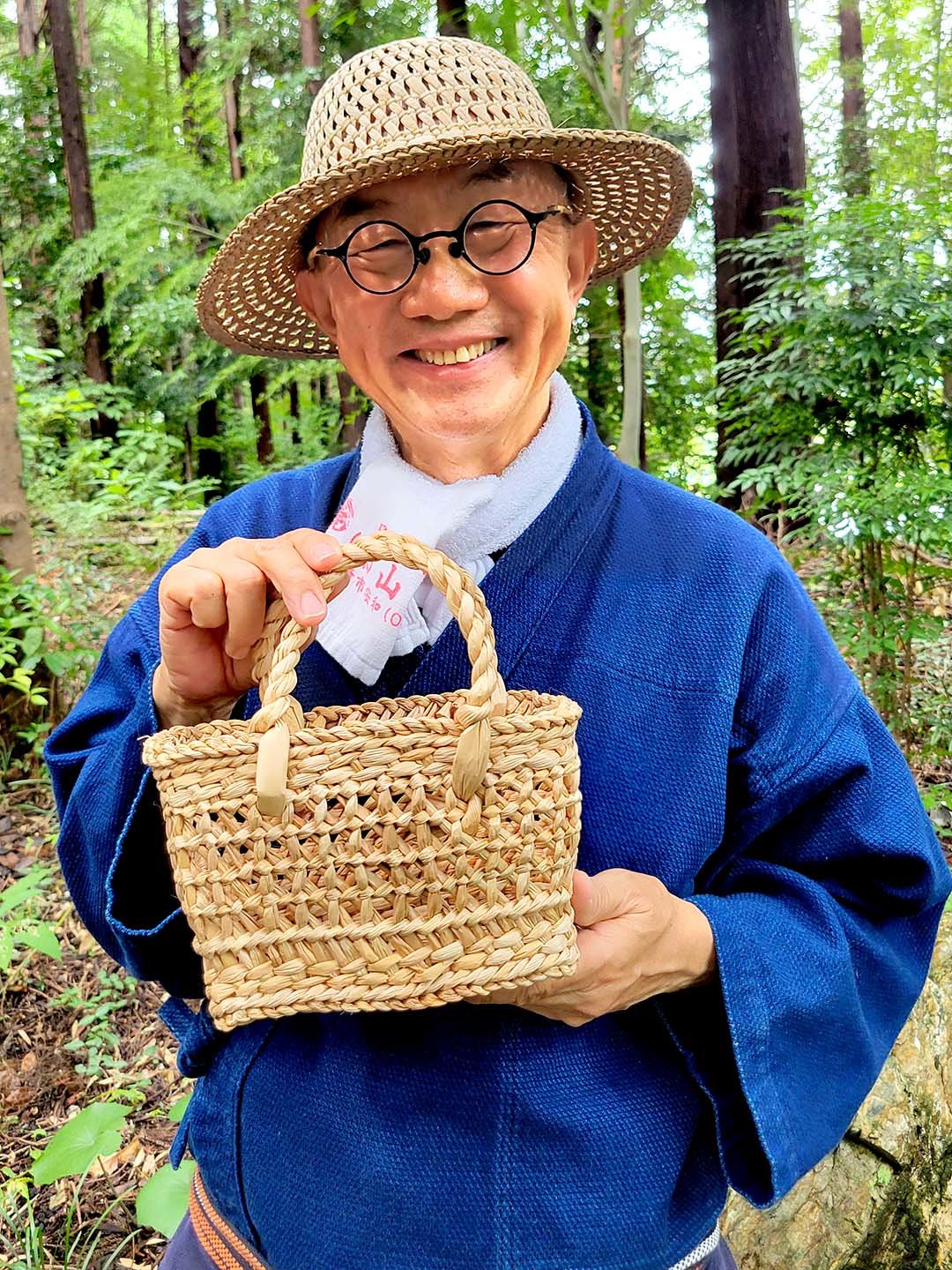 ハンガリーの水草手提籠バッグ