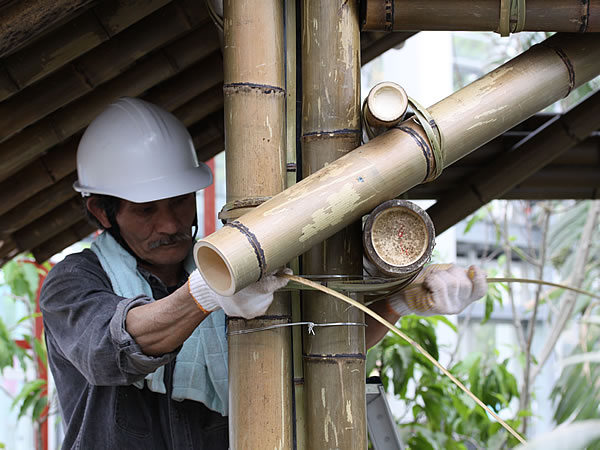 竹小屋作業