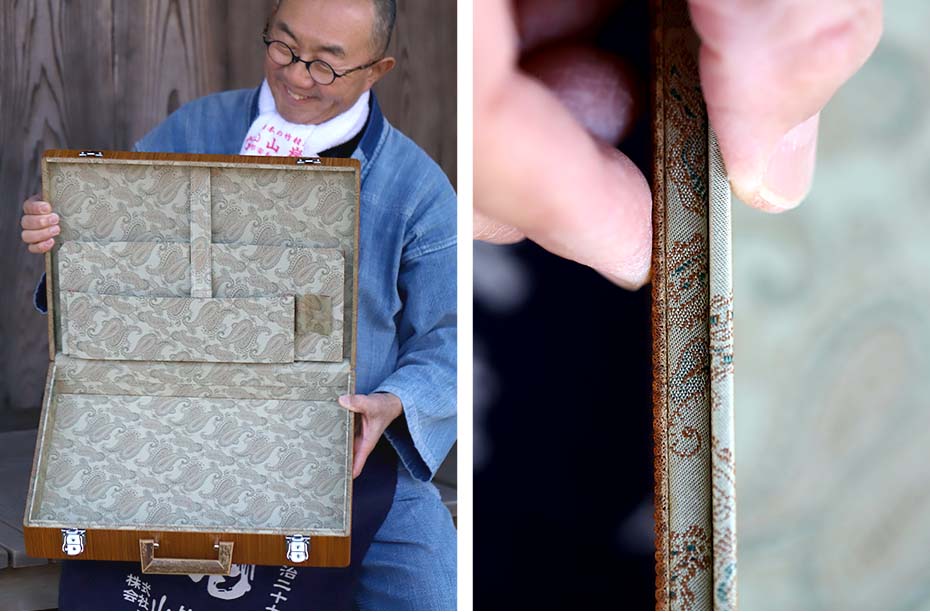 竹ヒゴ市松アタッシュケース（虎竹ハンドル）Bタイプの詳細