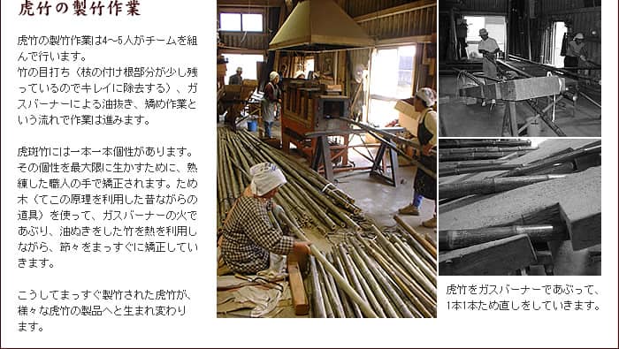 虎竹の製竹作業