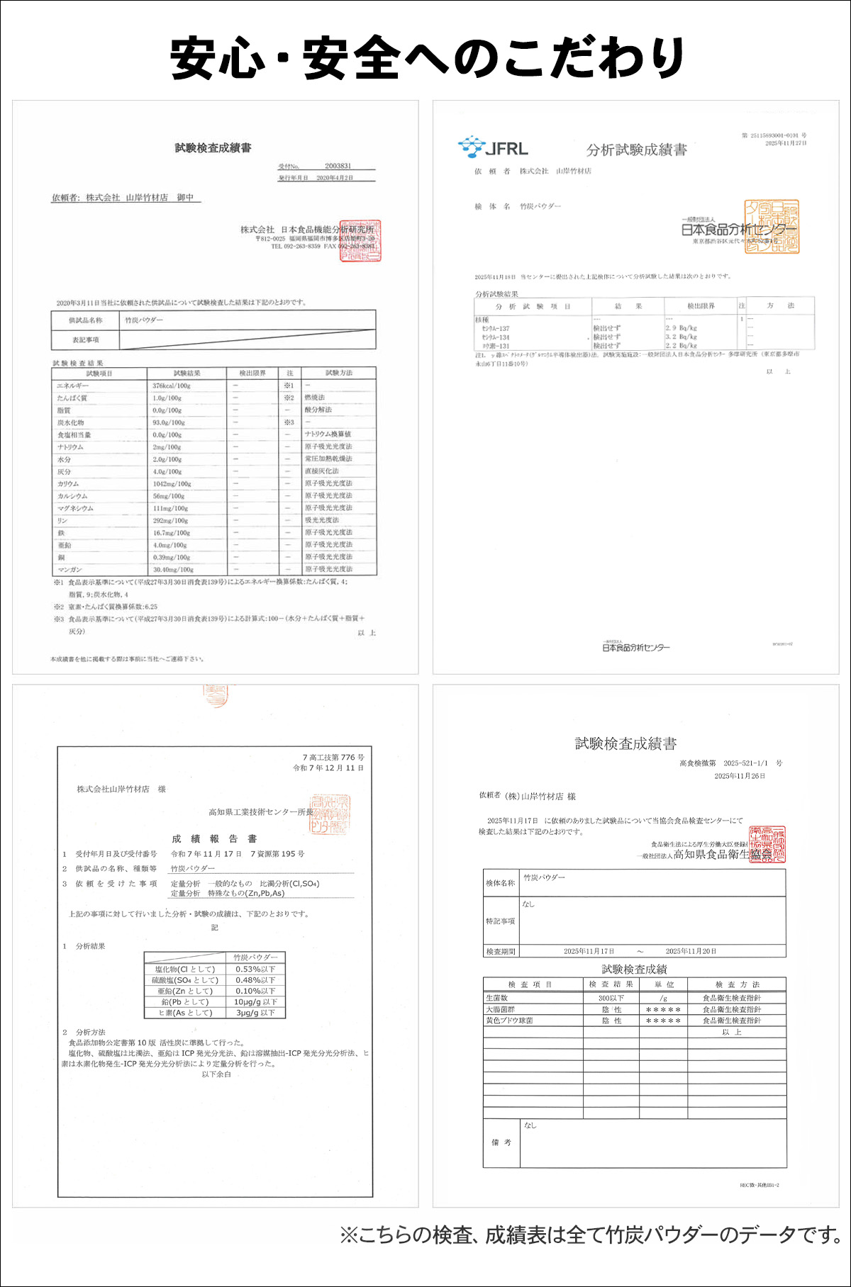 安心・安全へのこだわり