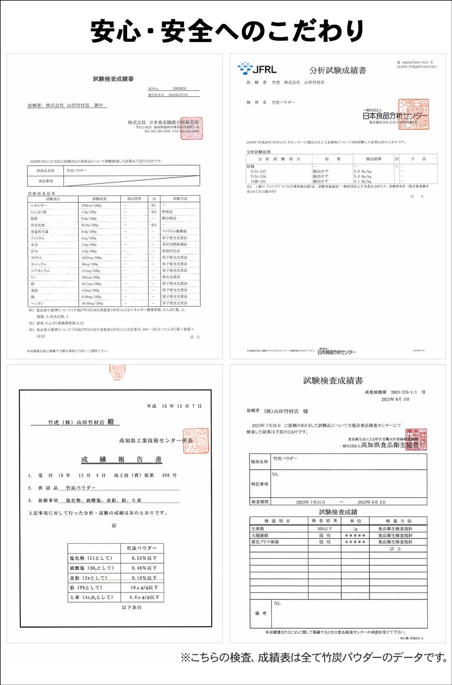 安心・安全へのこだわり
