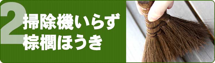 掃除機いらずしゅろほうき