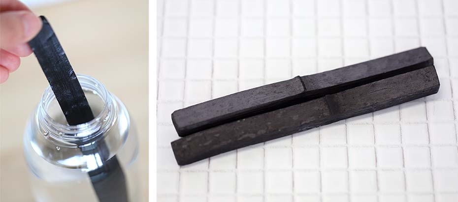 ボトル用最高級竹炭スティック（竹炭マドラー）2本