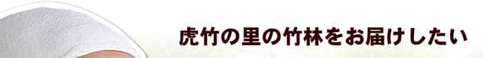 虎竹の里の竹林をお届けしたい