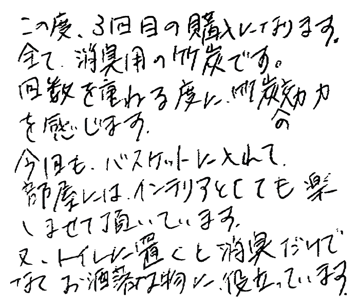 お達者クラブの竹炭