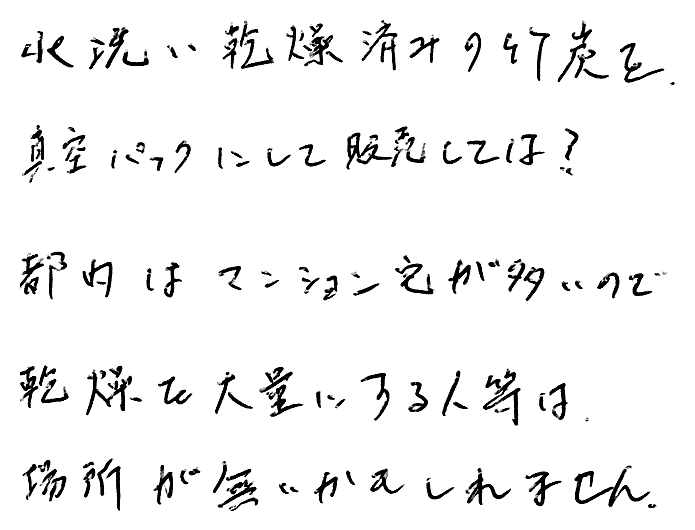 お達者クラブの竹炭(バラ)