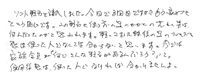 炭ソフト軽石の声