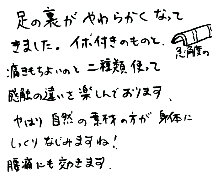 健康竹踏み（イボ付箱入り）のお声