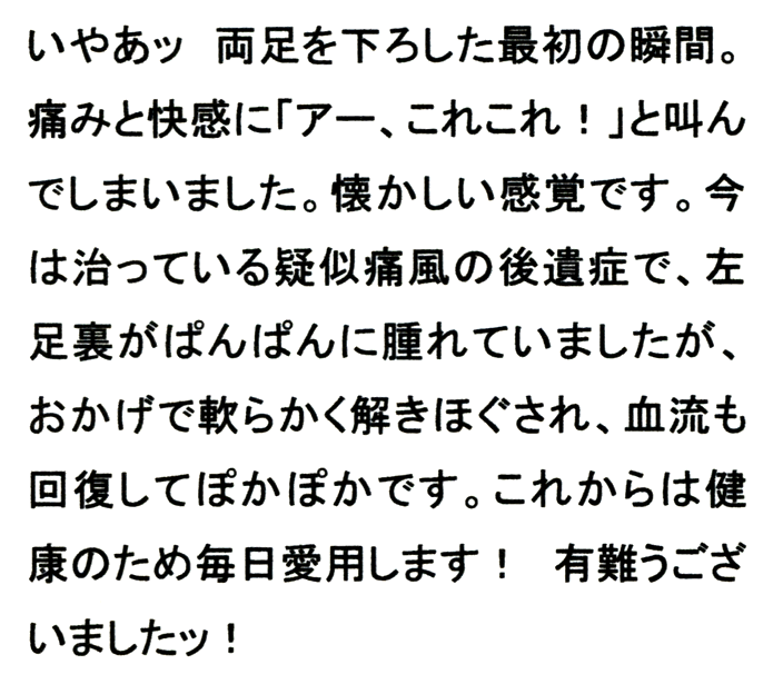 健康竹踏み（イボ付箱入り）のお声