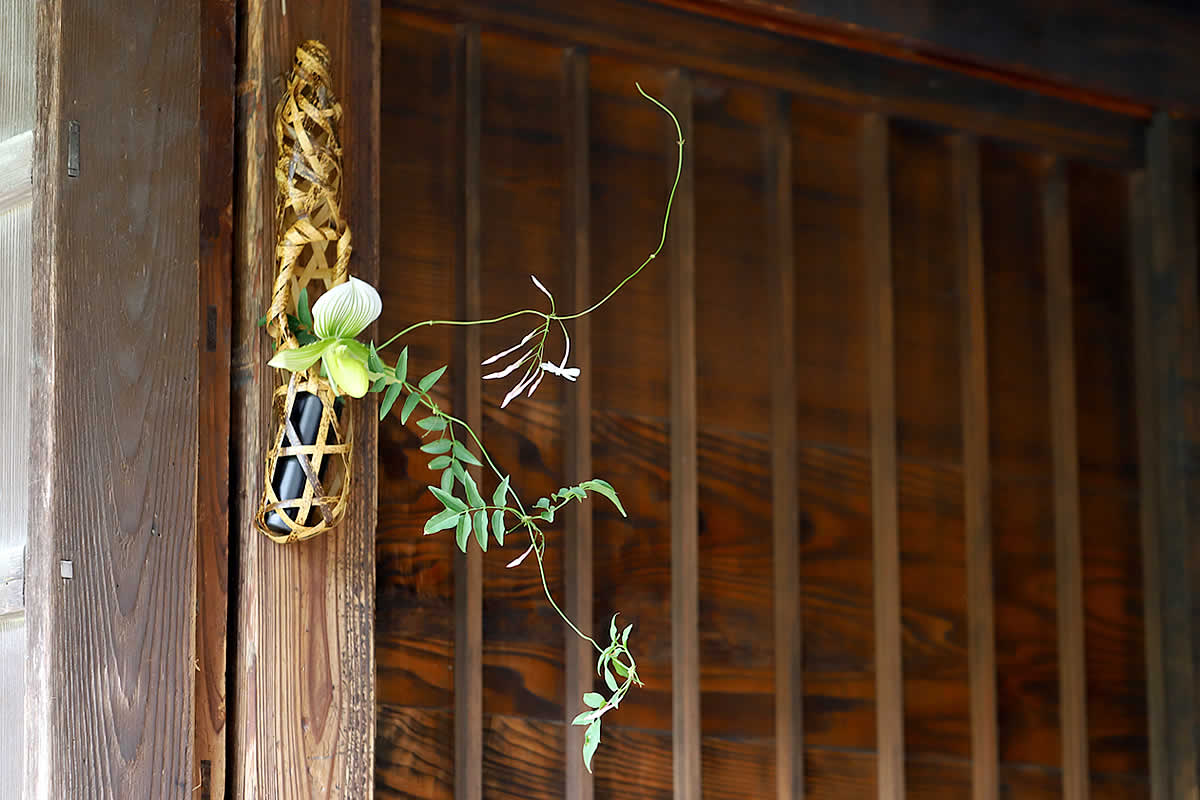 虎竹掛け花籠 ちまき | 虎斑竹専門店 竹虎