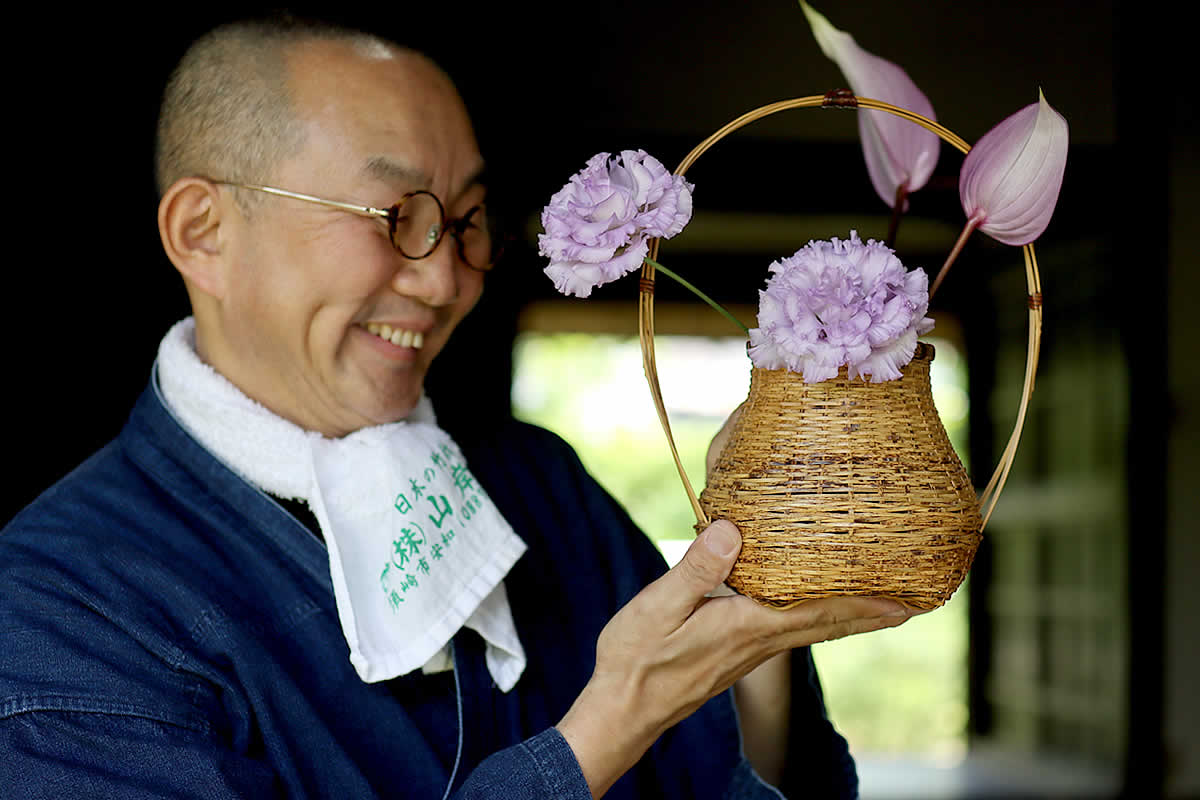 虎竹花籠 望