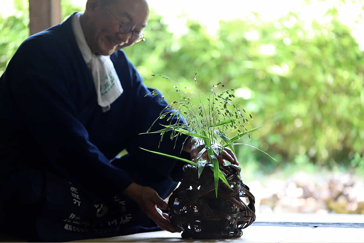 虎竹花籠 しぶき