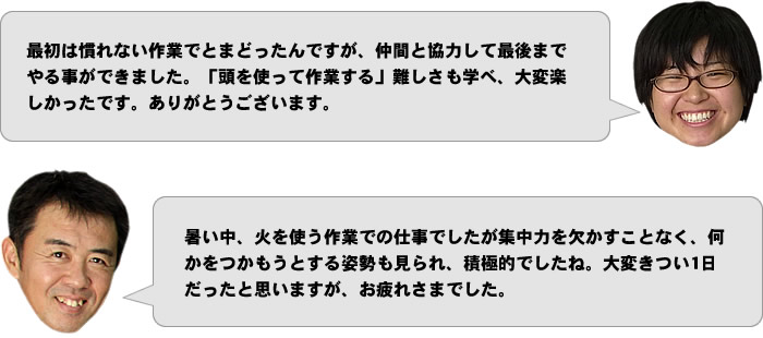 頭を使って作業する