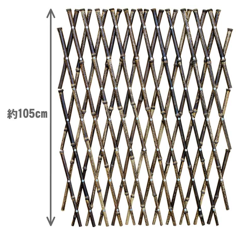 竹垣（虎竹自在垣）のサイズ
