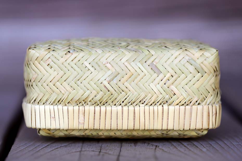 【国産】スズ竹ミニ弁当箱（篠竹）スリムタイプとスズ竹弁当箱の大きさ