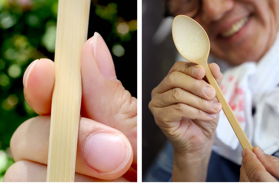 持ちやすい薄型竹カレースプーン（無塗装）