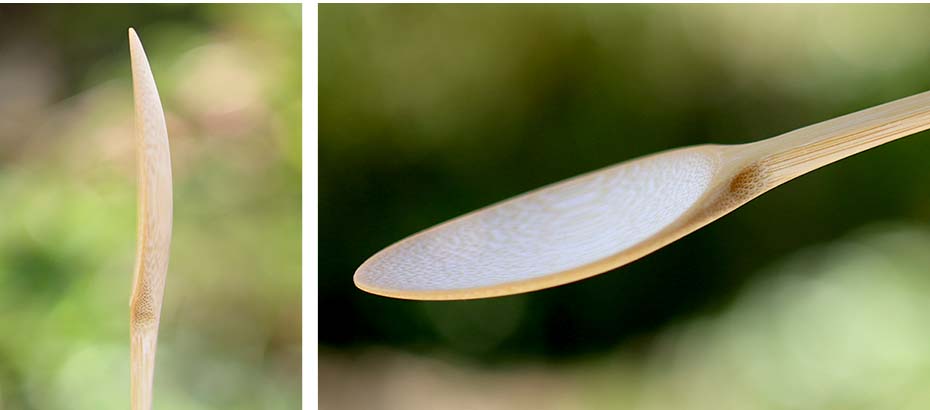 薄型竹カレースプーン（無塗装）のこだわりの薄さ