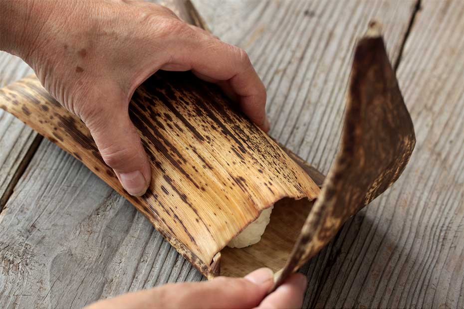 国産竹皮の使い方