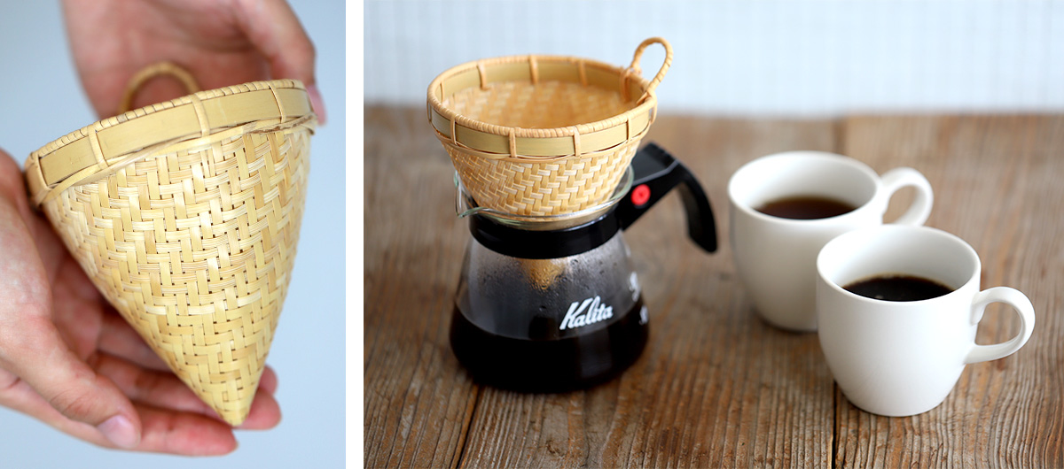 竹コーヒードリッパーでコーヒーを入れる