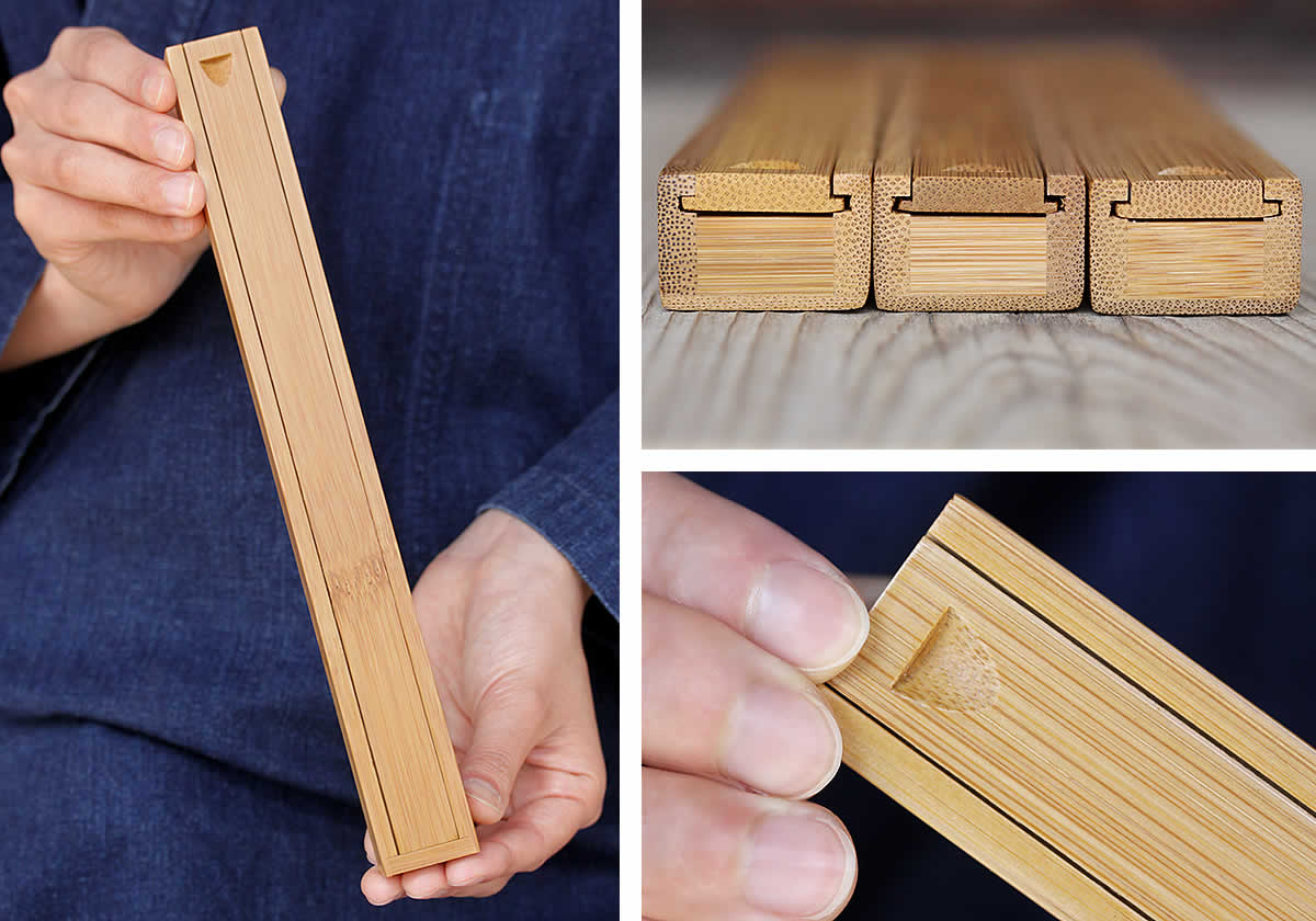 竹箸箱と虎竹漆箸セット