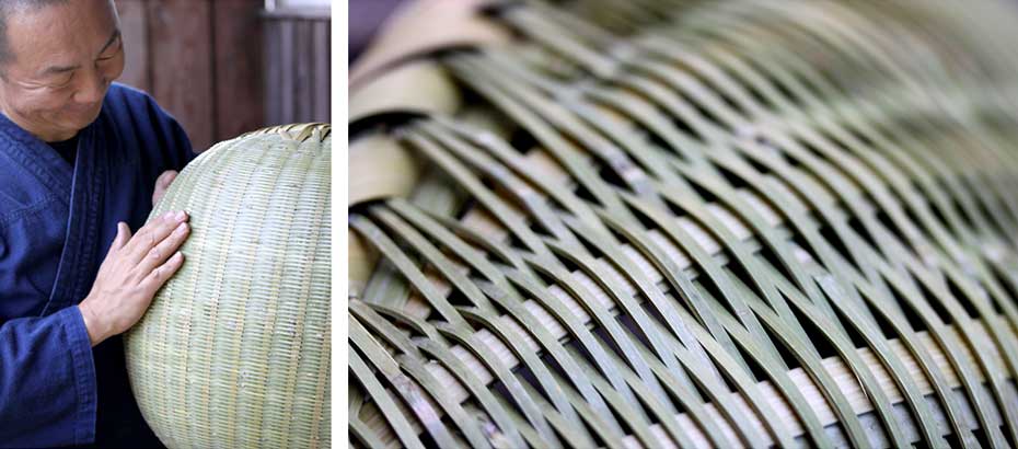 米ざるの竹表皮