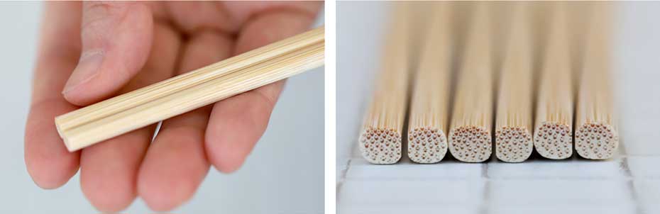国産高級竹割り箸の箸先