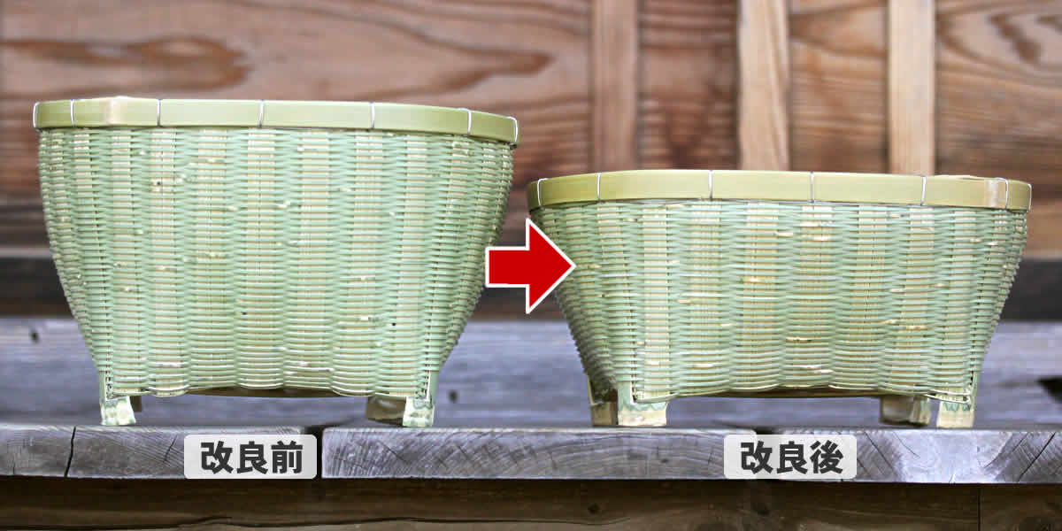 お一人様の茶碗かご(丸)、リニューアル