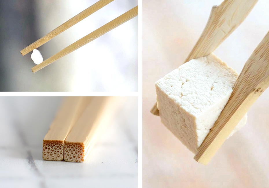 白竹天削節付取り箸は、小さな食材から大きな食材まで、しっかりとつかめる使い勝手の良い取り箸です。
