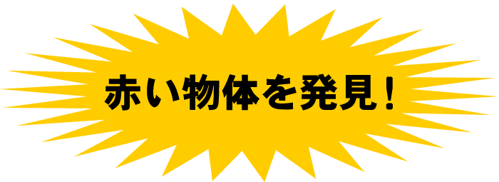 赤い物体を発見!