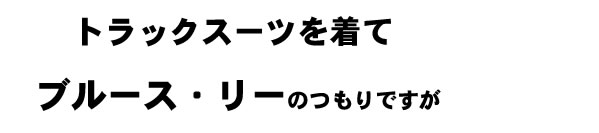 ブルース・リーのつもりですが