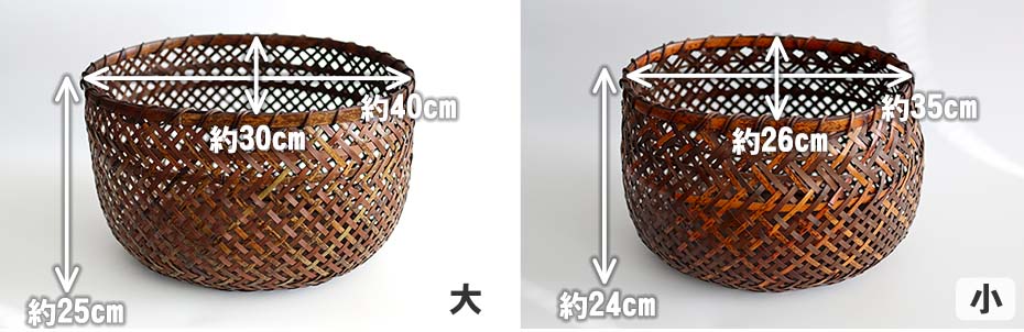 虎竹染フリーボックス（小判）のサイズ