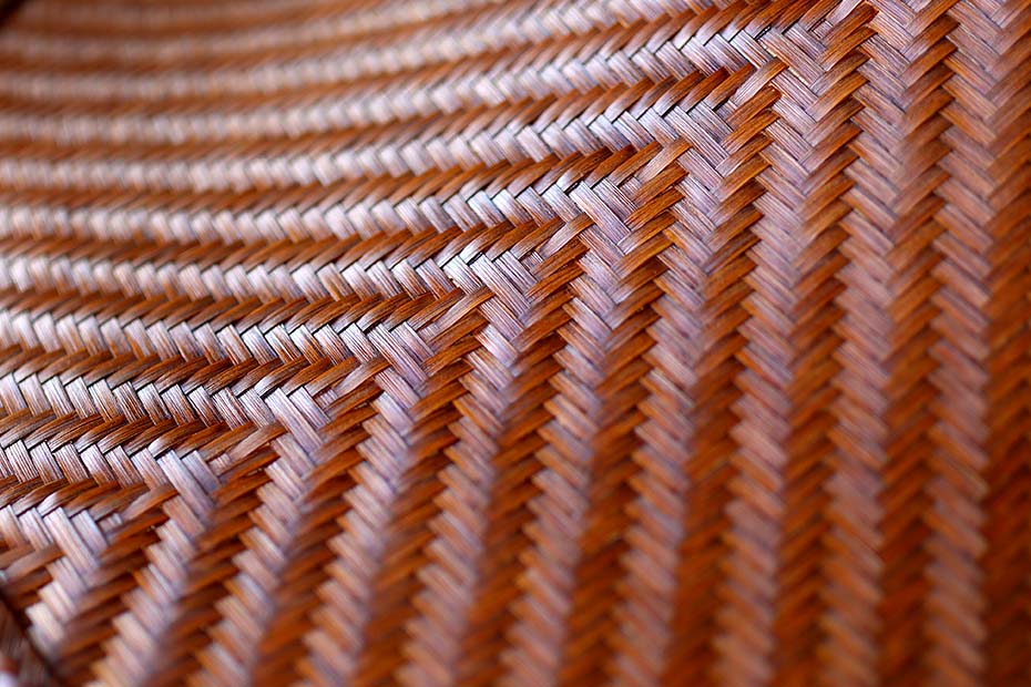 国産竹網代編み浪人笠の網代編み