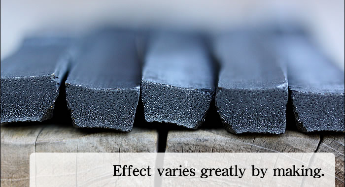 Bamboo charcoal Effect varies greatly by making.