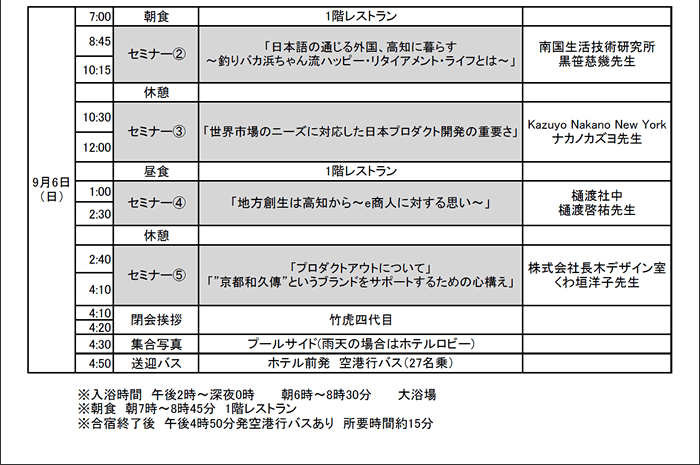 スケジュール