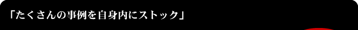 「たくさんの事例を自身内にストック」