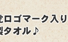 竹虎ロゴマーク入り特製タオル♪