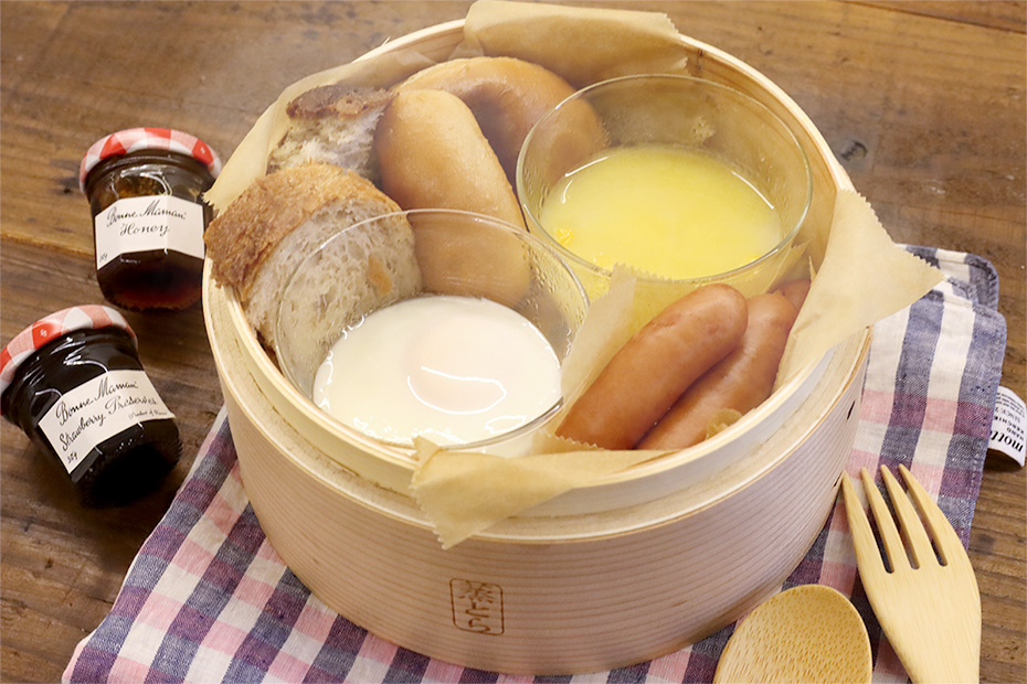せいろで蒸し朝ごはん