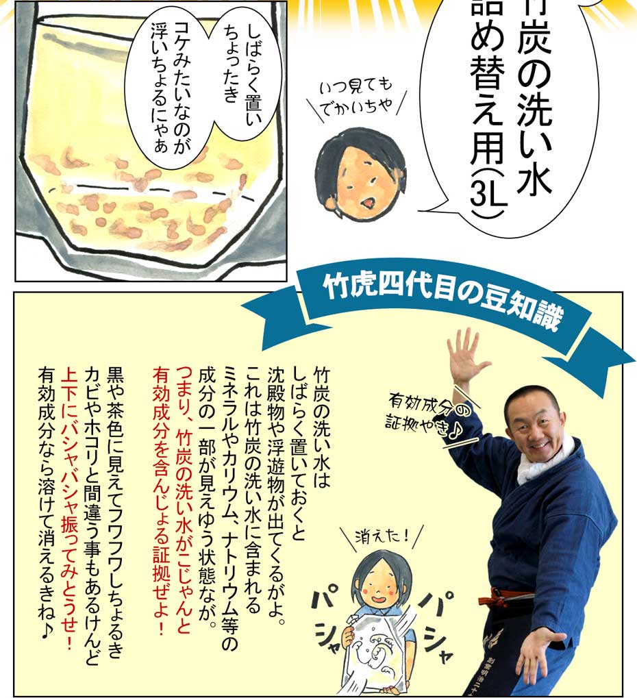 竹炭の洗い水漫画