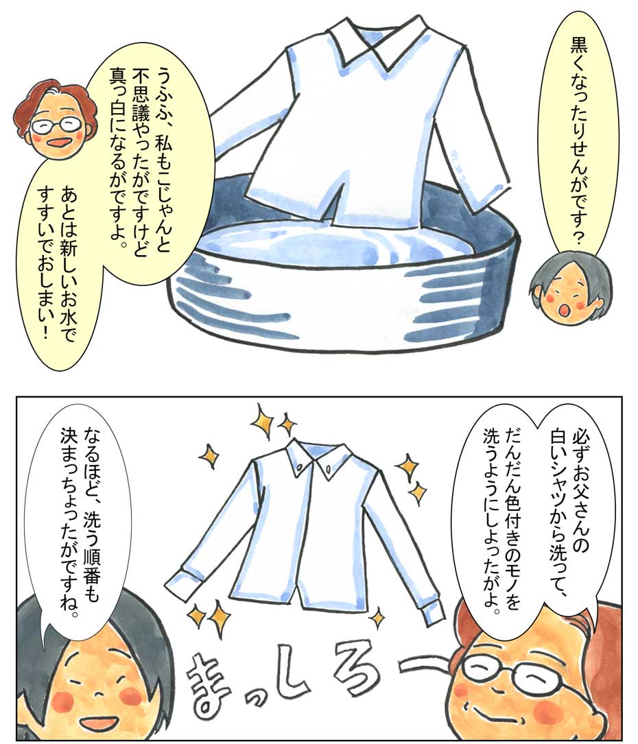 竹炭の洗い水漫画