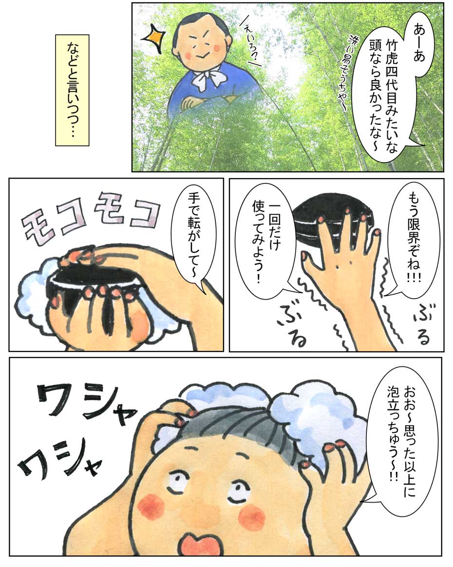 虎竹の里 竹炭石鹸漫画