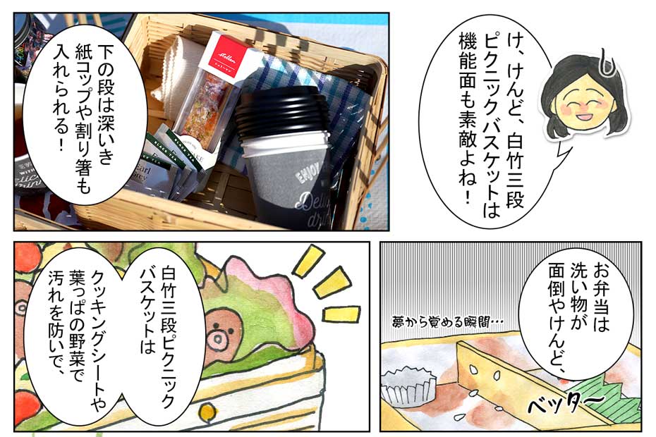 白竹三段ピクニックバスケット漫画