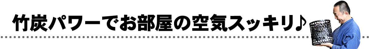 竹炭パワーでお部屋の空気スッキリ