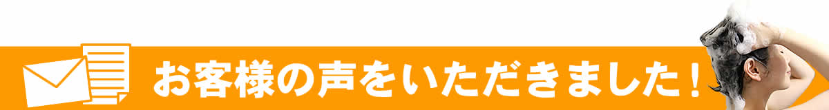 お客様の声をいただきました