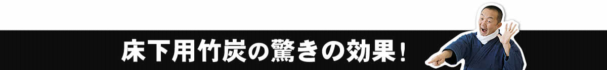 床下用竹炭の驚きの効果