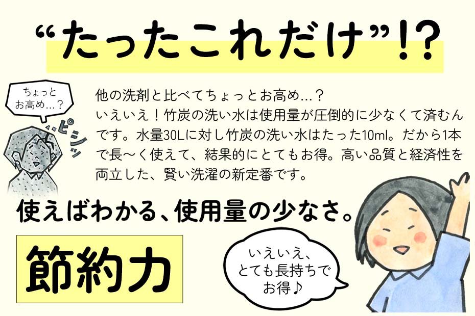節約になる竹炭の洗い水