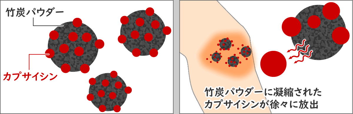 竹炭,カプサイシン