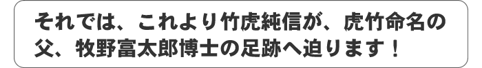 竹虎純信が牧野富太郎博士の足跡へ迫ります!