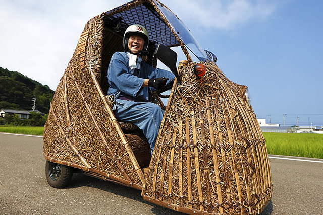 日本唯一の虎竹電気自動車「竹トラッカー」